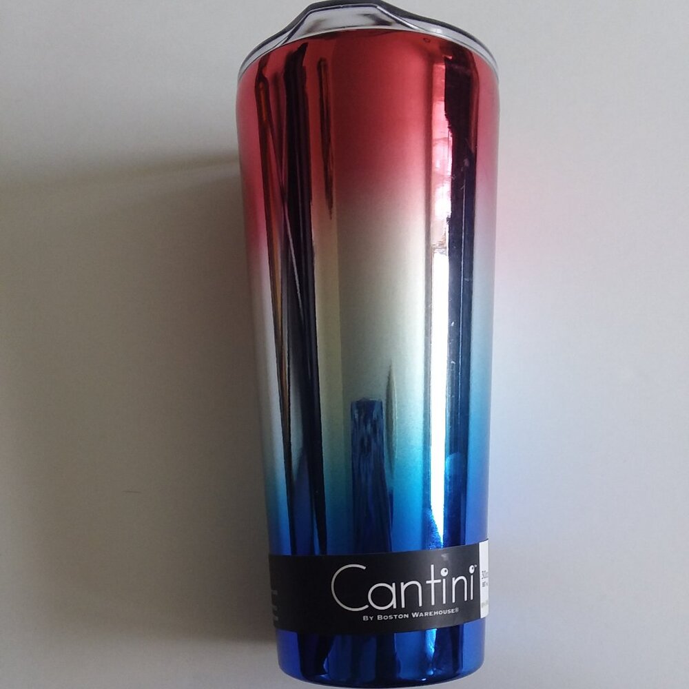 NEW Insulated Cantini Red White & Blue Ombre Tumbler 30 OZ